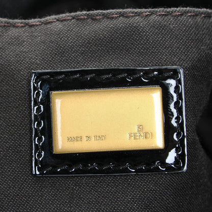 Fendi Patent Palazzo Bucket Bag Black 7 of 7