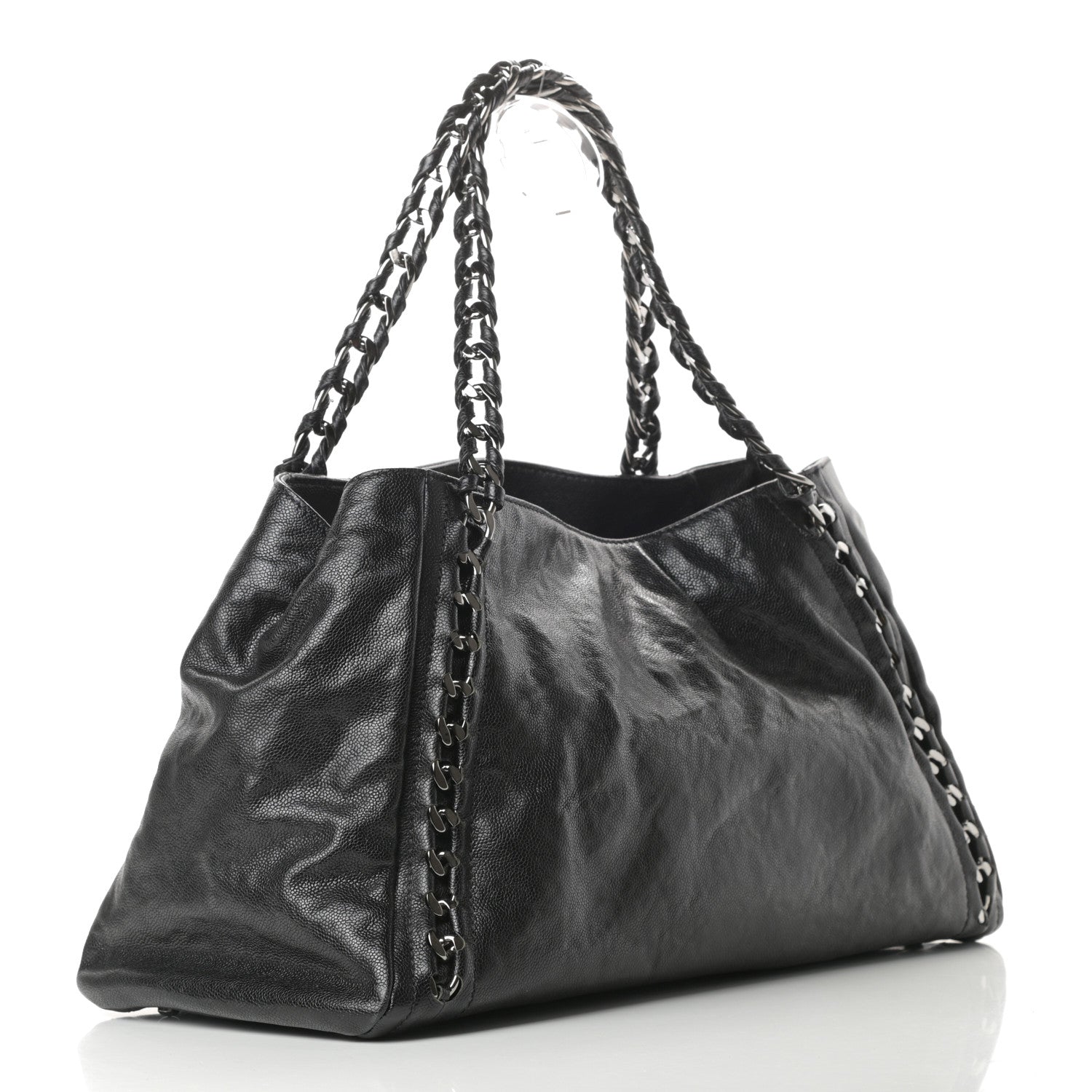 Chanel Glazed Caviar East West Modern Chain Tote Black 3 of 10