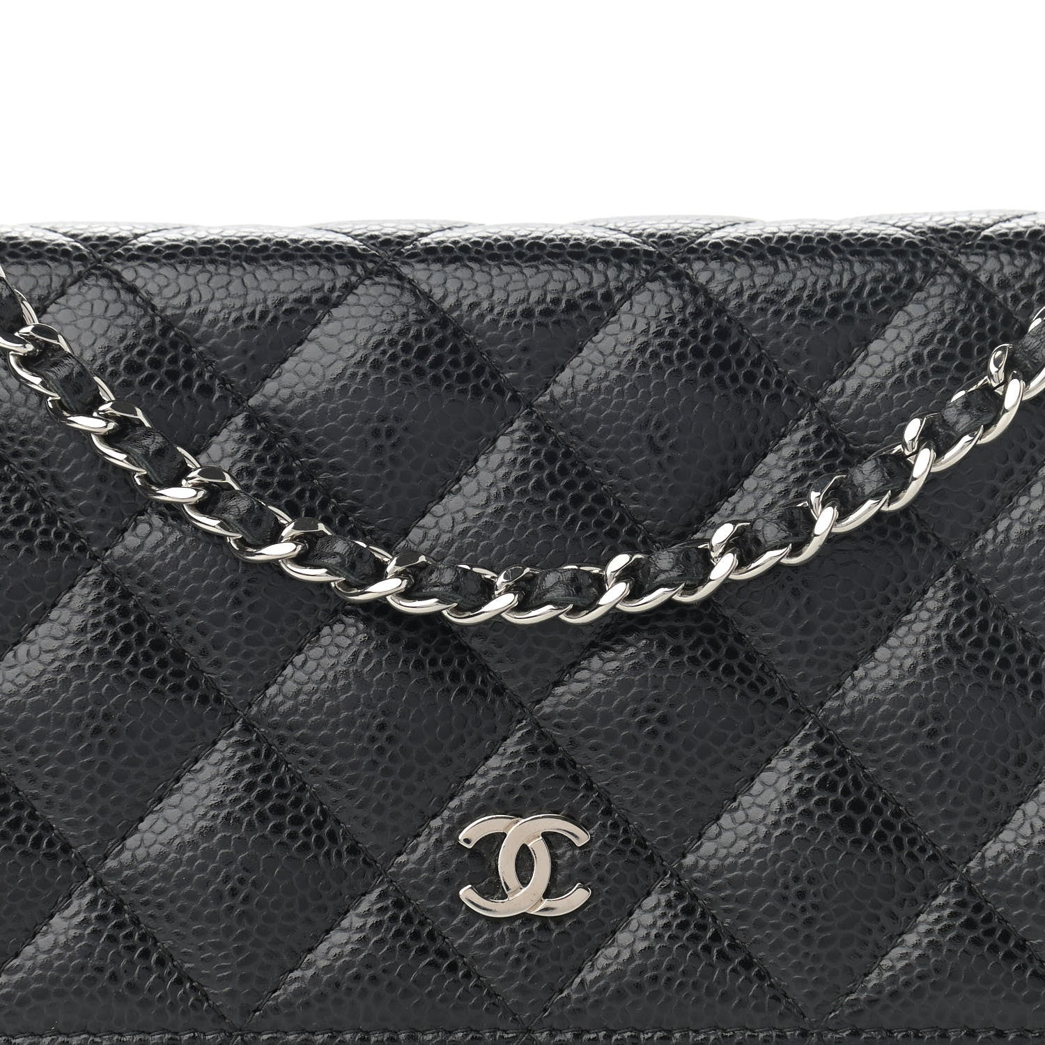 Chanel Caviar Quilted Wallet On Chain WOC Black 9 of 12