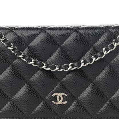 Chanel Caviar Quilted Wallet On Chain WOC Black 9 of 12