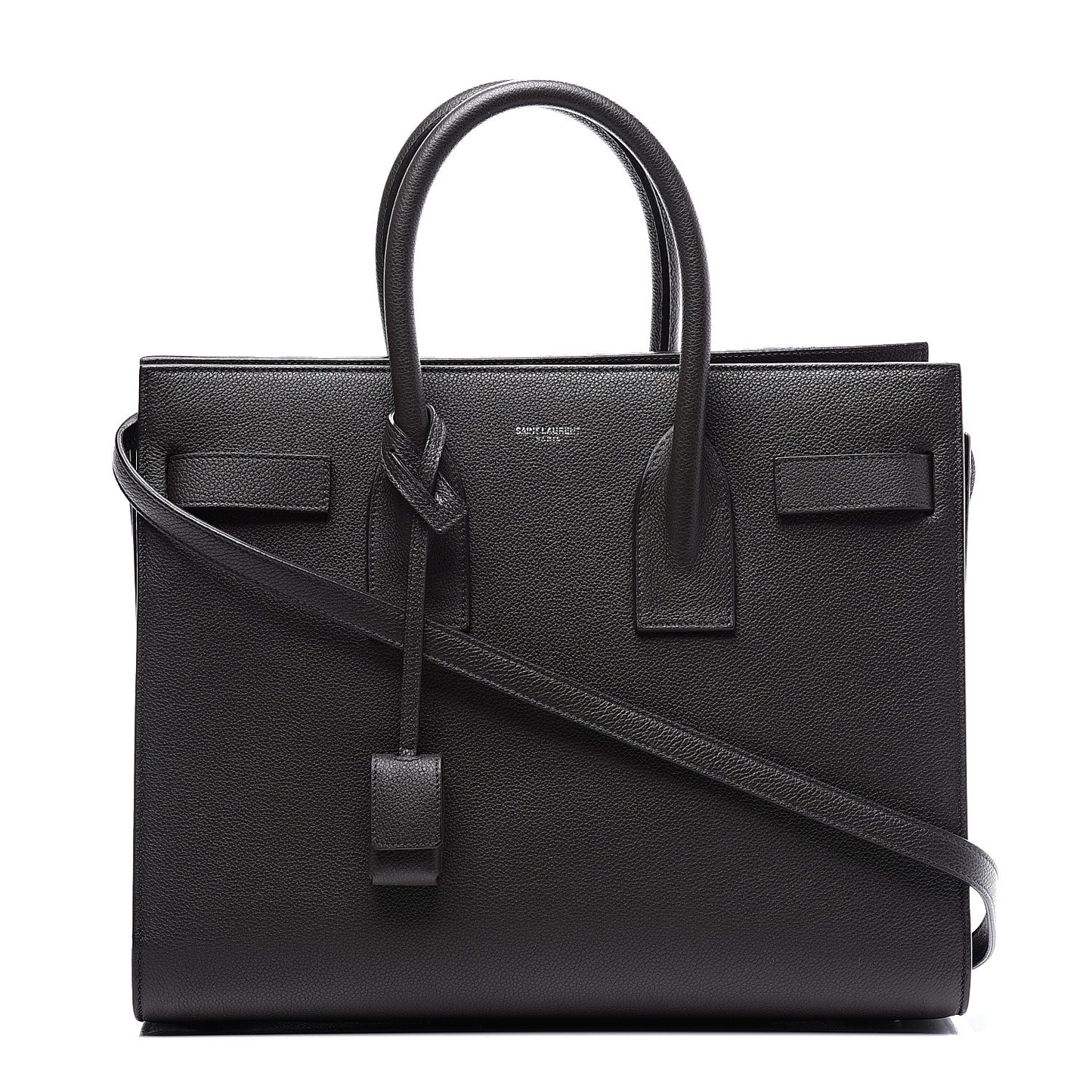 Grained Calfskin Small Sac De Jour Coal
