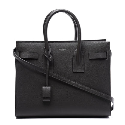 Saint Laurent Grained Calfskin Small Sac De Jour Coal 1 of 13