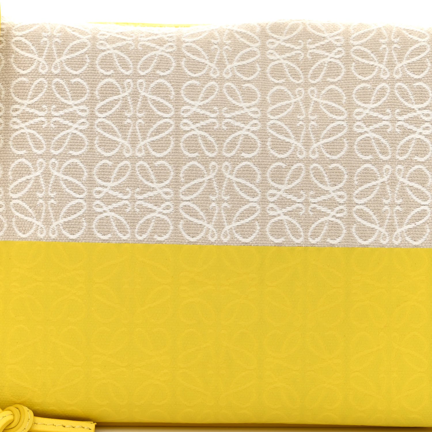 Loewe Jacquard Anagram Calfskin Small Cubi Bag Ecru Lemon 8 of 10
