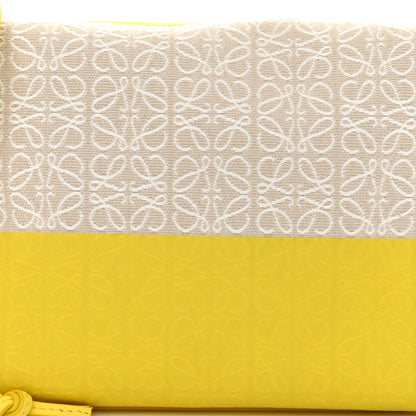 Loewe Jacquard Anagram Calfskin Small Cubi Bag Ecru Lemon 8 of 10
