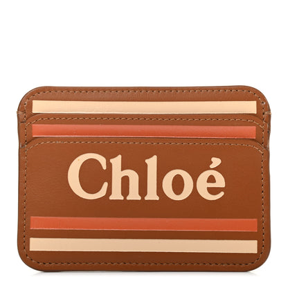 Chloe Smooth Calfskin Logo Vick Card Holder Caramel 1 of 7