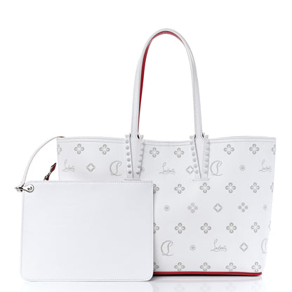 Christian Louboutin Calfskin Loubinthesky Mini East West Cabata Tote White 3 of 12