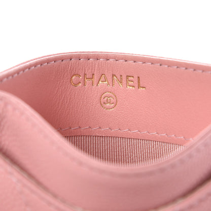 Chanel Caviar Chevron Quilted Card Holder Wallet Pink 6 of 8