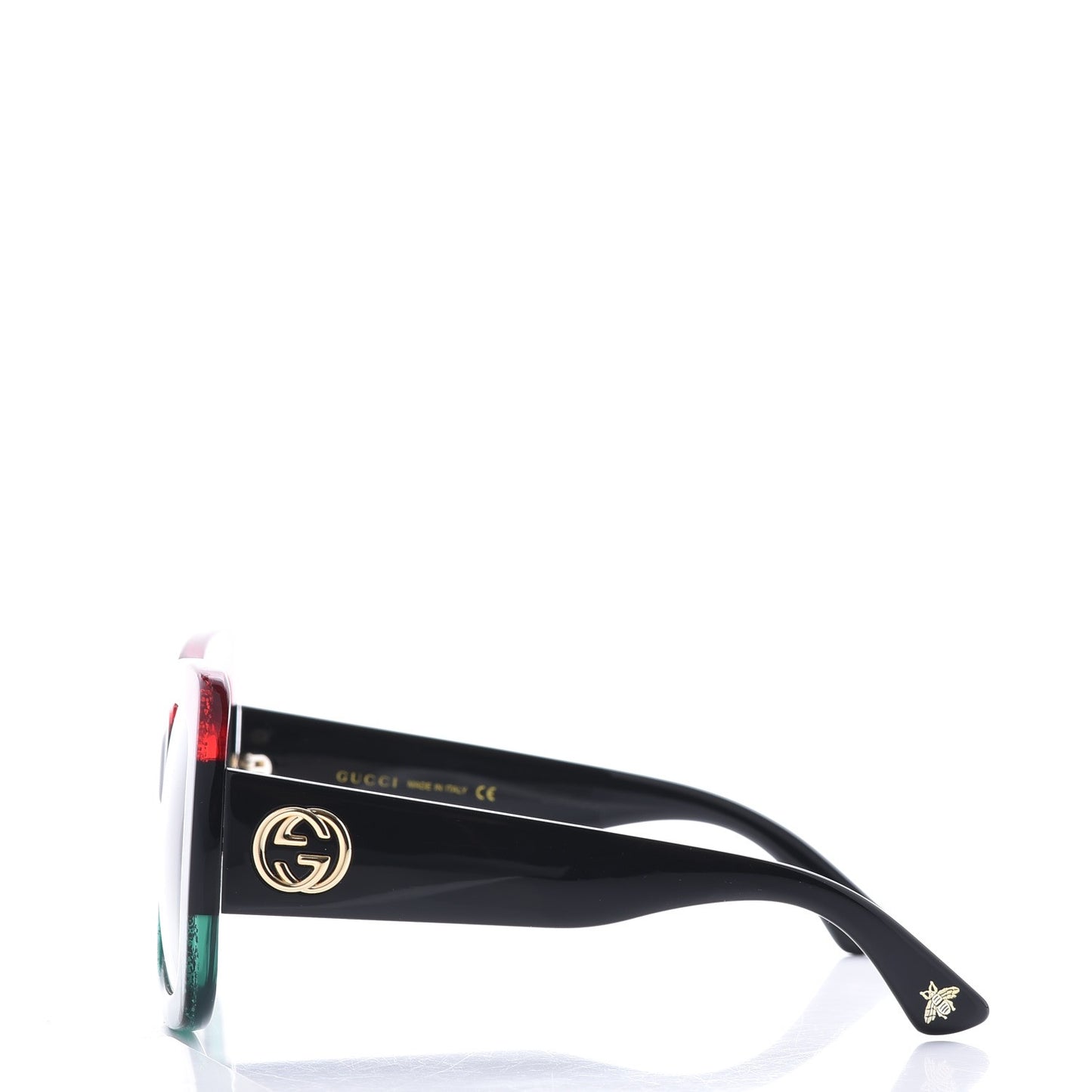 Square Frame GG0083S Sunglasses Glitter Red Black Green