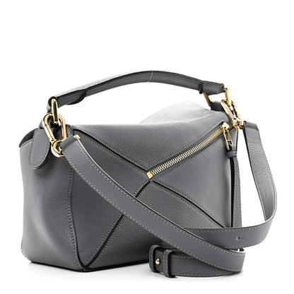 Loewe Soft Grained Calfskin Small Puzzle Bag Asphalt Grey 3 of 9