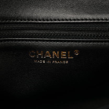 Chanel Tweed Quilted Mini Crystal CC Square Flap Black 6 of 10