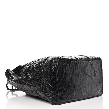 Chanel Distressed Patent Quilted Grocery By Shopping Trolley Black 4 of 7