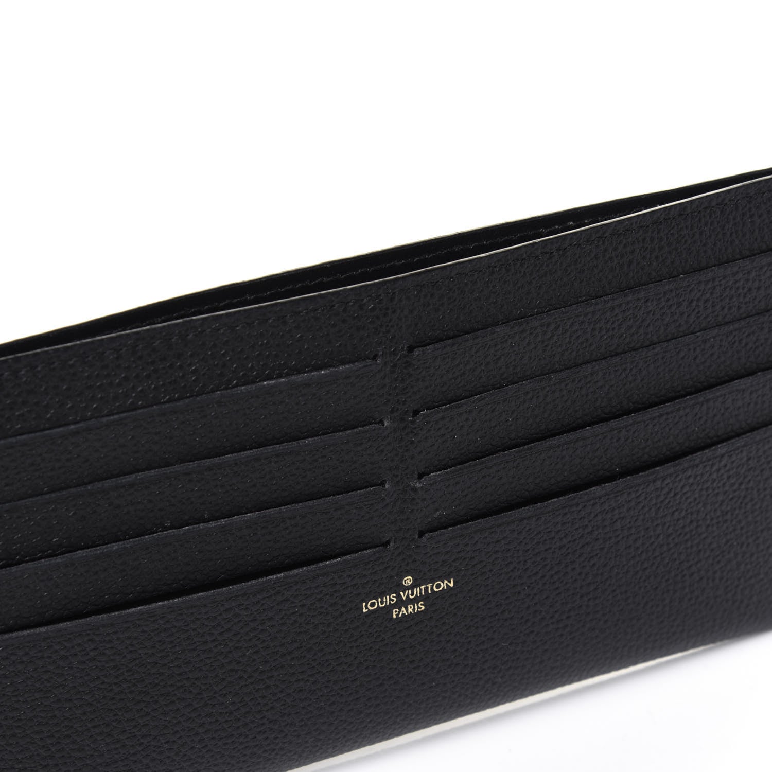 Louis Vuitton Calfskin Felicie Chain Wallet Card Holder Insert Black 7 of 10