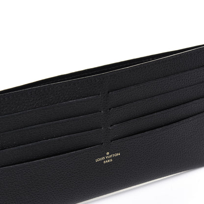 Louis Vuitton Calfskin Felicie Chain Wallet Card Holder Insert Black 7 of 10