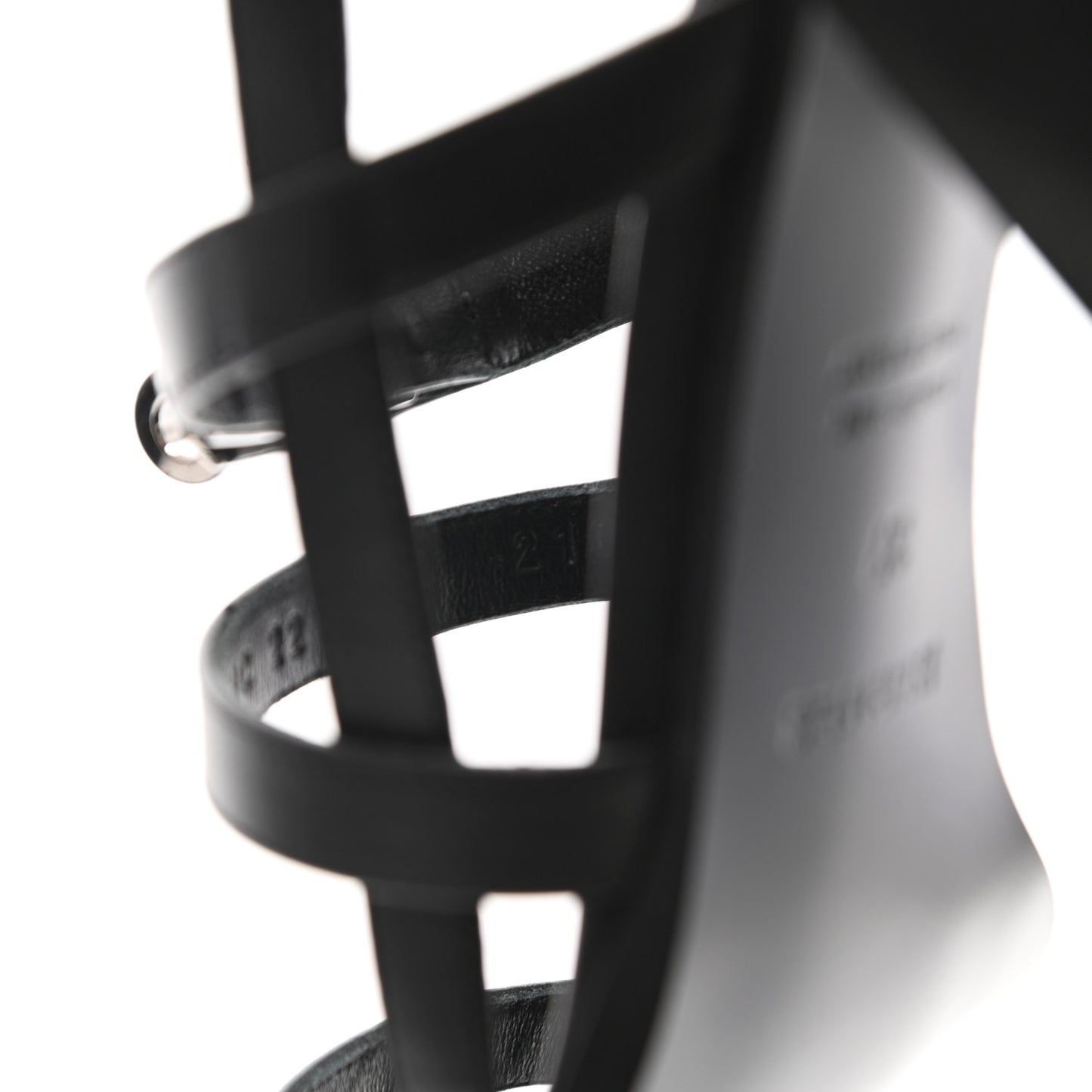 Calfskin Eve 60 Sandals 37 Black