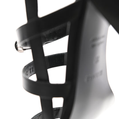 Hermes Calfskin Eve 60 Sandals 37 Black 17 of 18