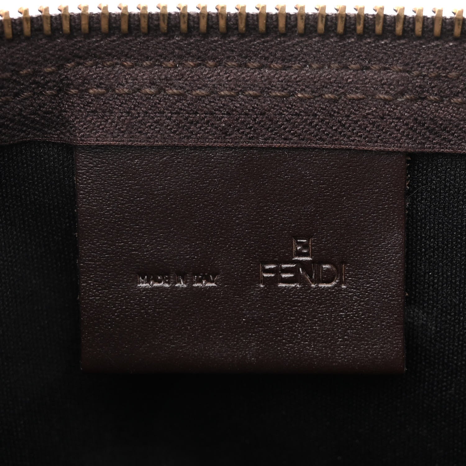 Fendi Zucchino Mini Pochette Tobacco Moro 6 of 13