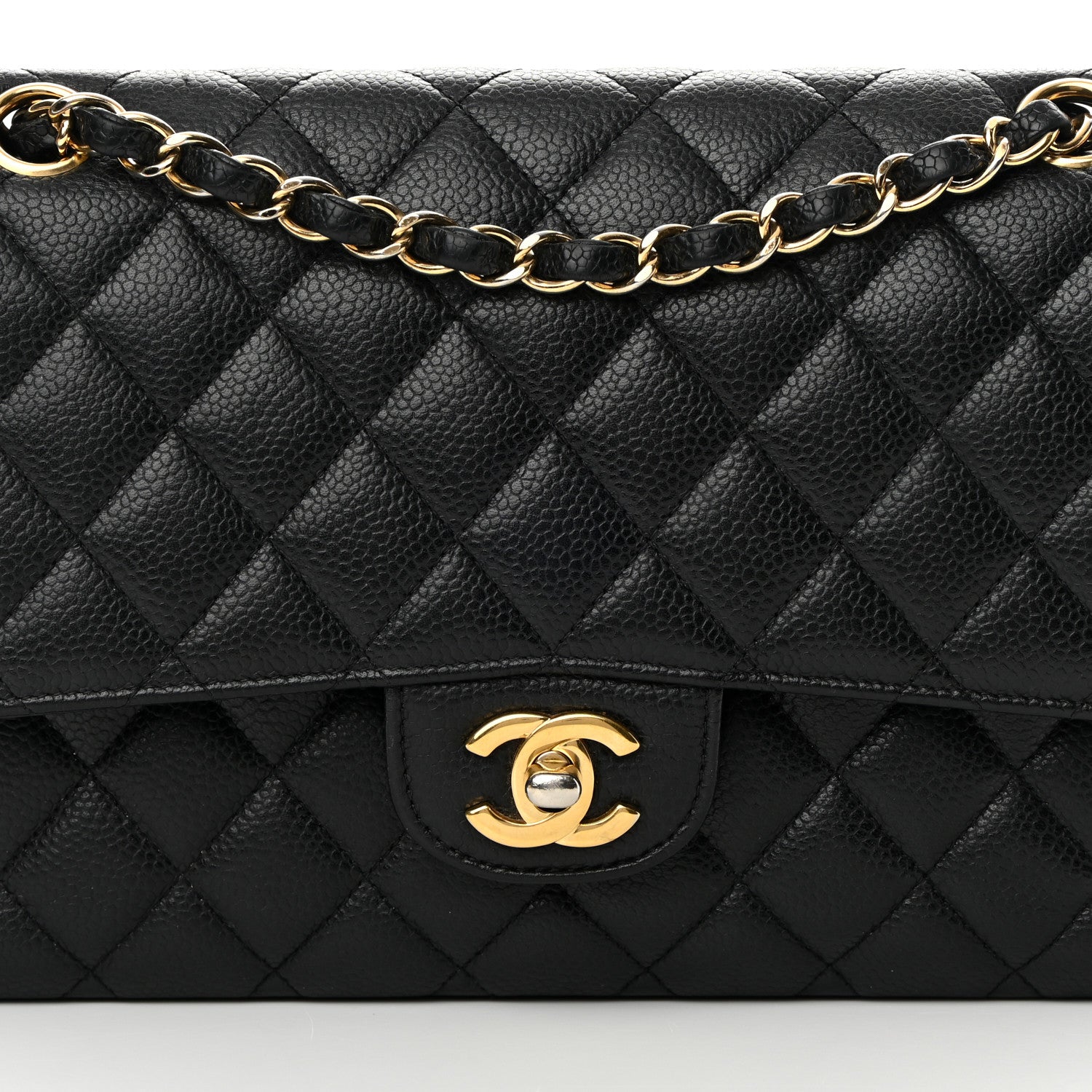 Chanel Caviar Quilted Medium Double Flap Black 8 of 16
