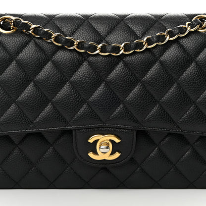 Chanel Caviar Quilted Medium Double Flap Black 8 of 16