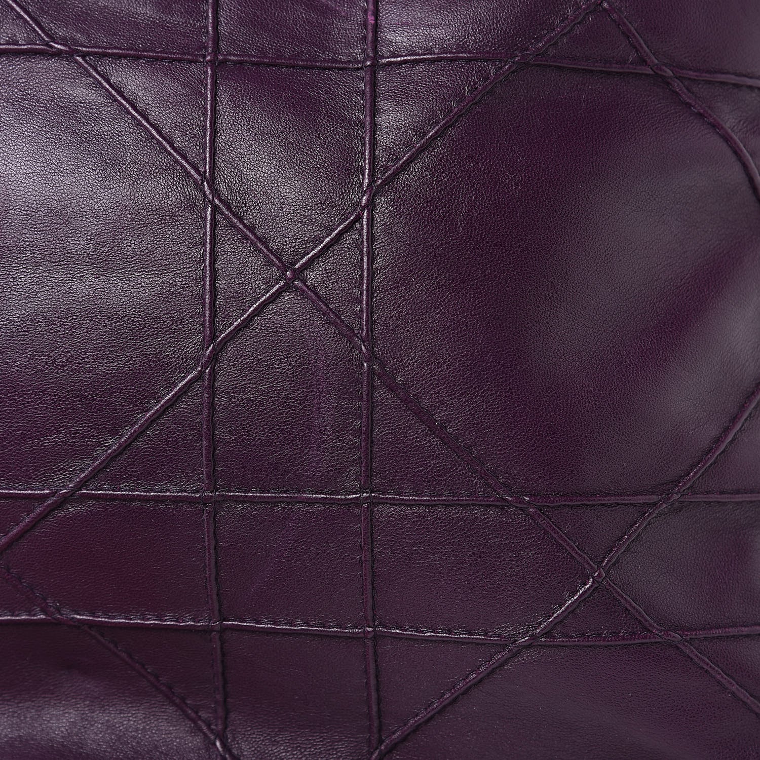 Christian Dior Lambskin Cannage Medium Granville Tote Purple 14 of 16