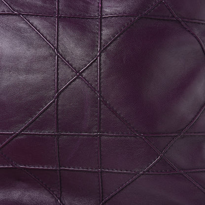 Christian Dior Lambskin Cannage Medium Granville Tote Purple 14 of 16