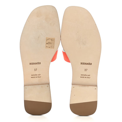 Hermes Suede Goatskin Oran Sandals 37 Rose Sorbet 5 of 10