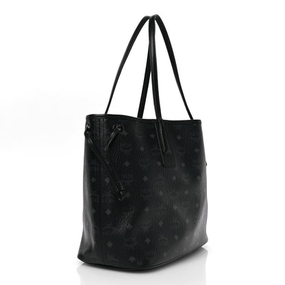 MCM Visetos Medium Liz Reversible Shopper Tote Black 5 of 17
