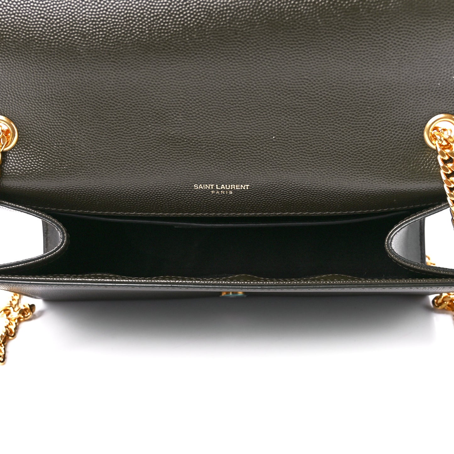 Grain De Poudre Medium Classic Monogram Kate Satchel Dark Tea
