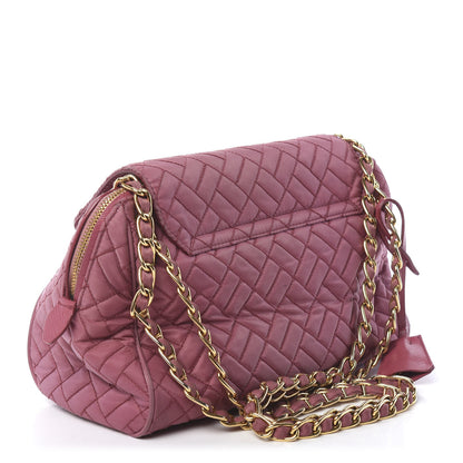 Prada Nylon Tessuto Impunture Quilted Flap Pink 3 of 10