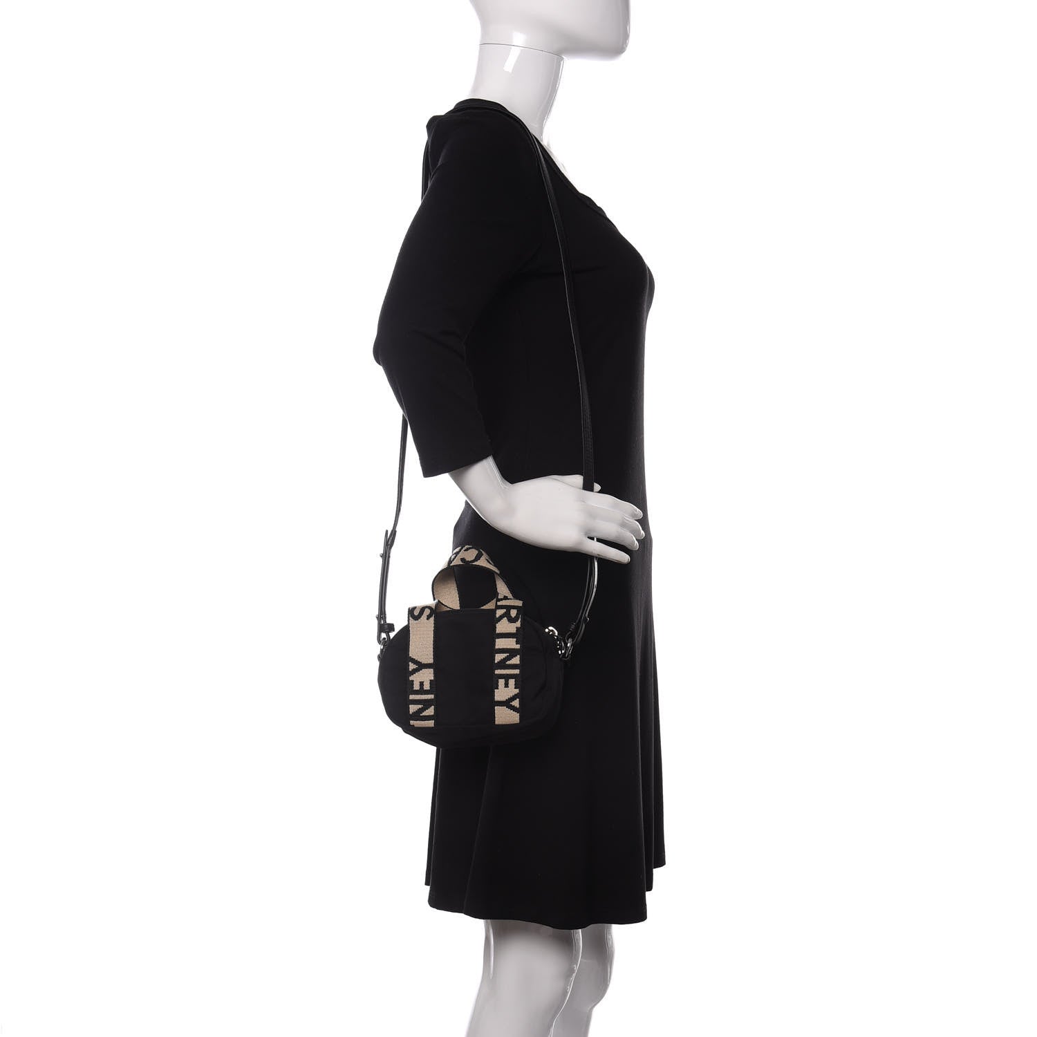 Stella McCartney Eco Nylon Mini Boston Crossbody Bag Black 2 of 9