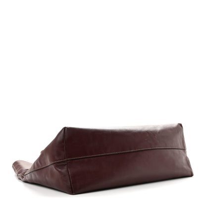Miu Miu Vitello Soft Shopping Tote Burgundy 4 of 15