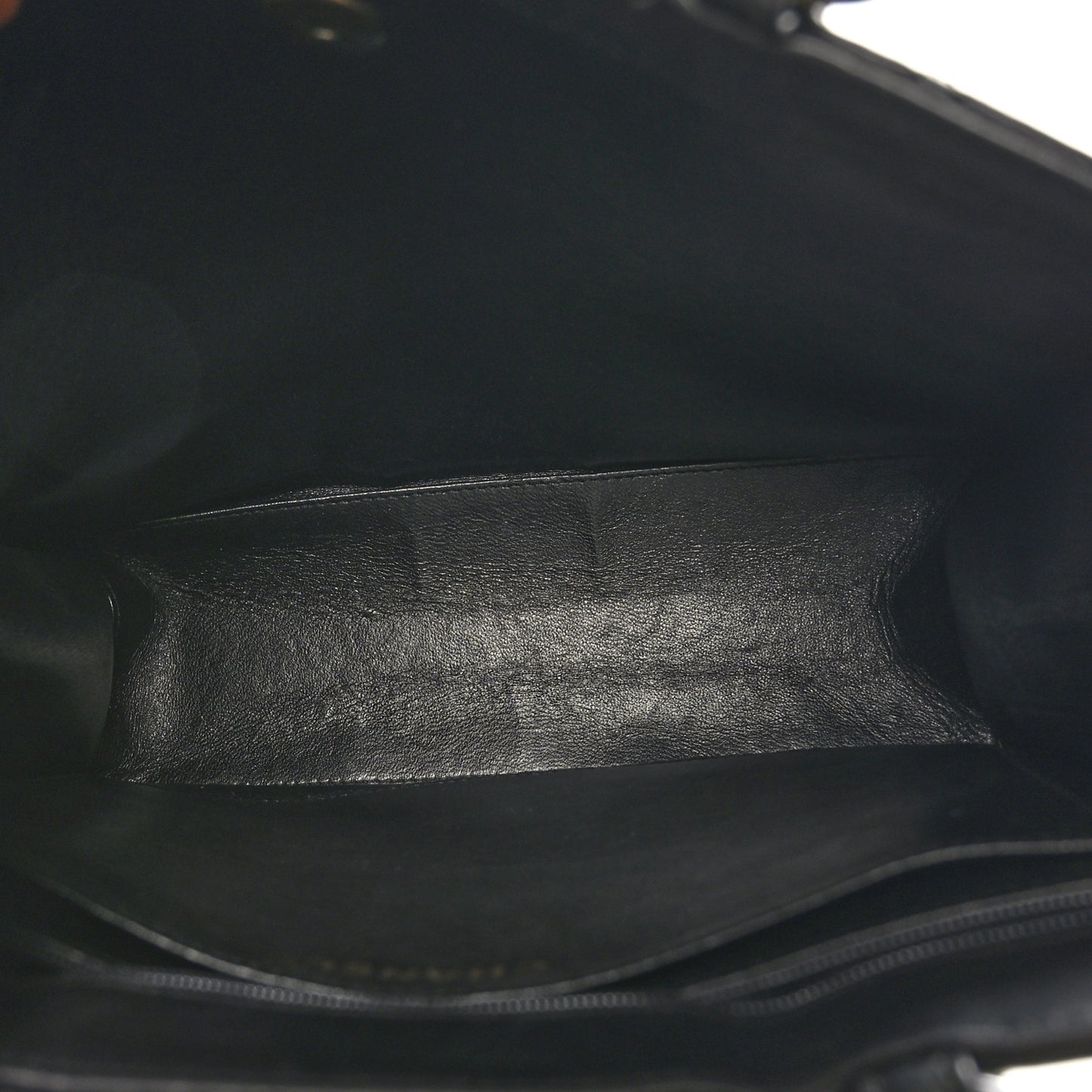 Lambskin Stitched Top Handle Tote Black