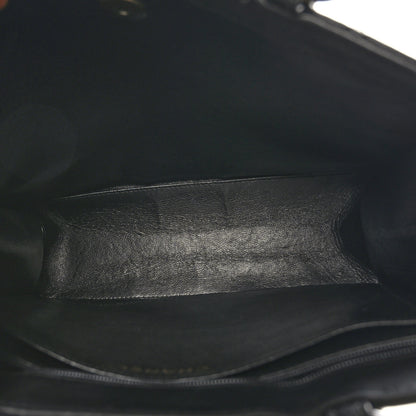 Chanel Lambskin Stitched Top Handle Tote Black 5 of 9