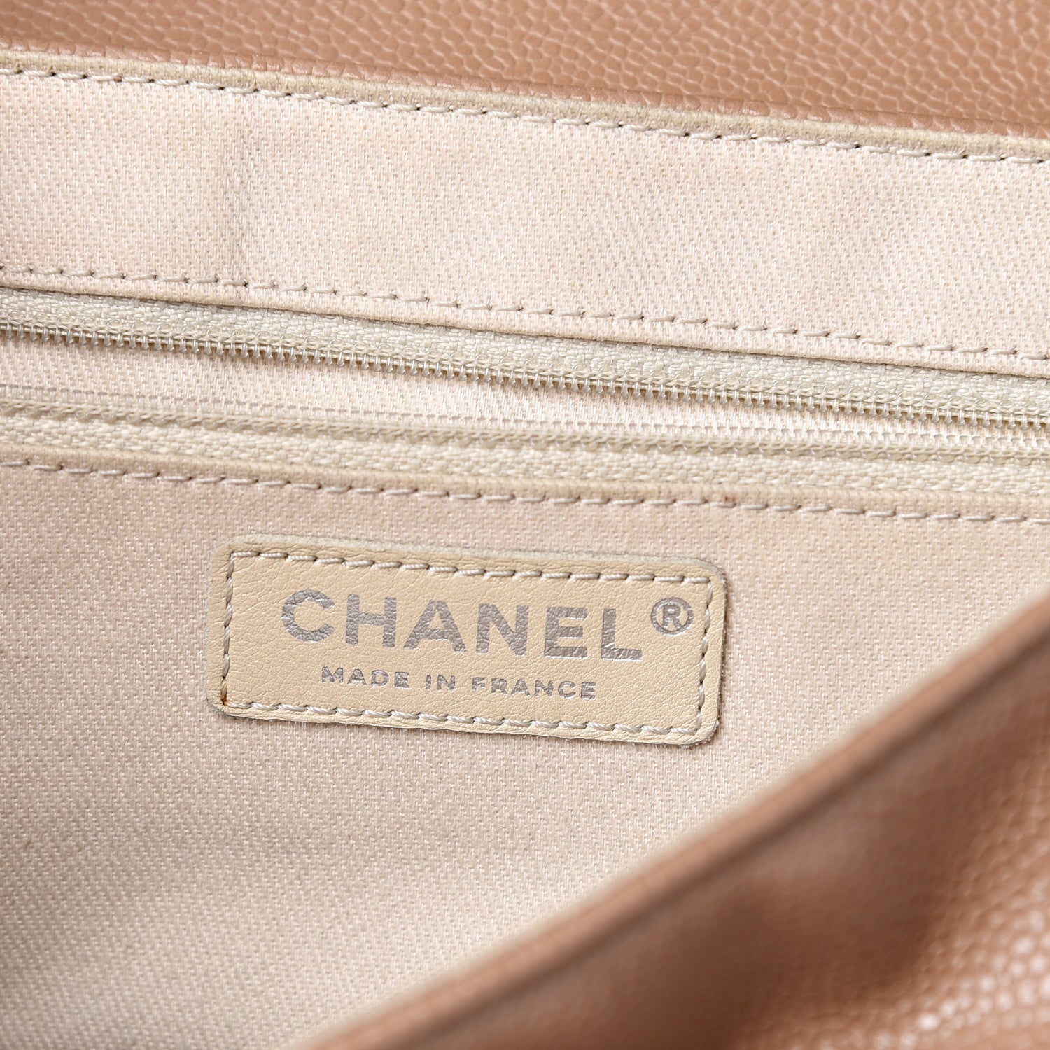Chanel Caviar Large Half Moon Flap Dark Beige 5 of 18