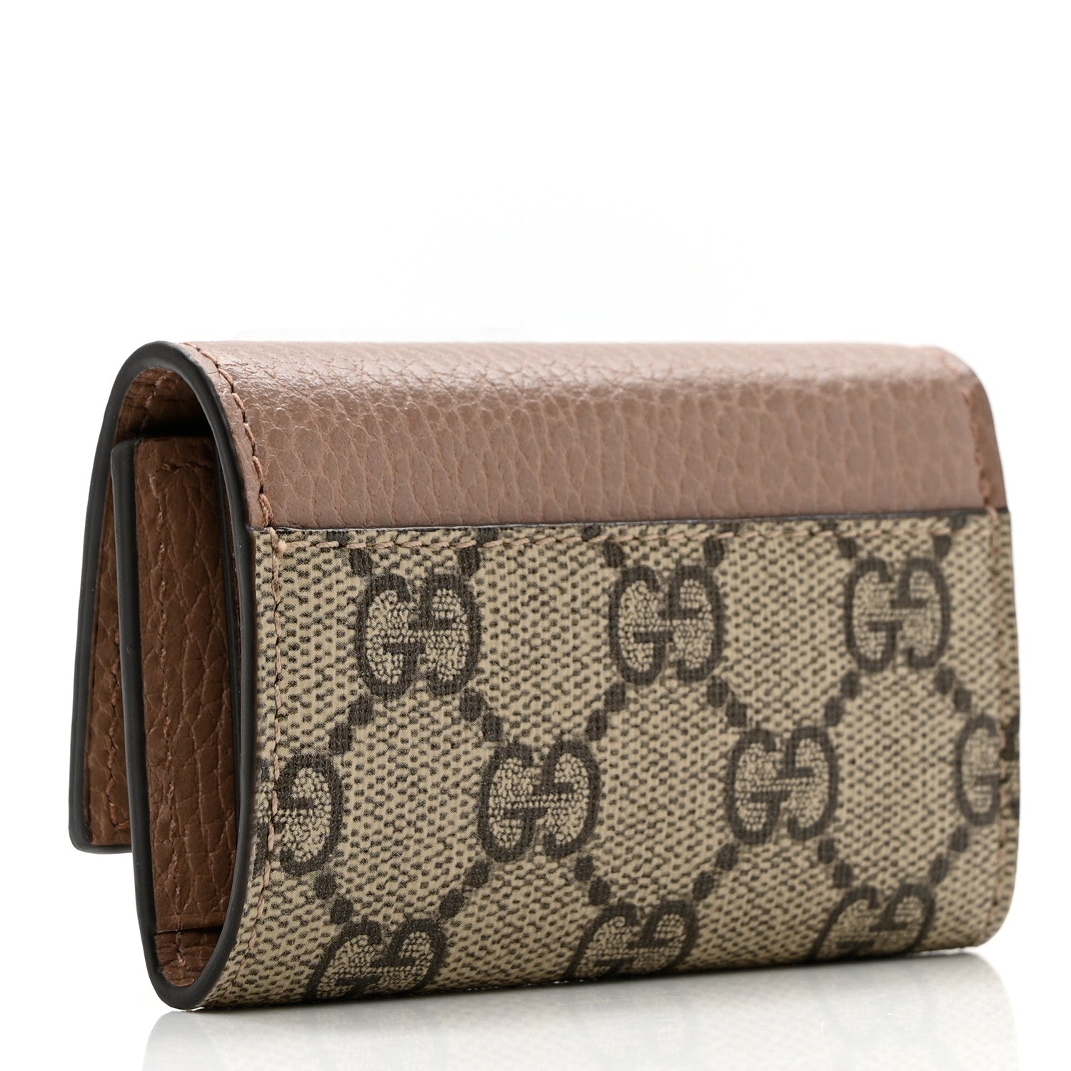 Gucci Dollar Calfskin GG Supreme Monogram GG Marmont 6 Key Holder Case Rose Beige Ebony 2 of 5