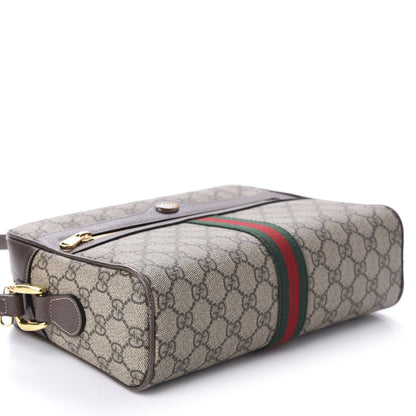 Gucci GG Supreme Monogram Web Small Ophidia Shoulder Bag Brown 4 of 11