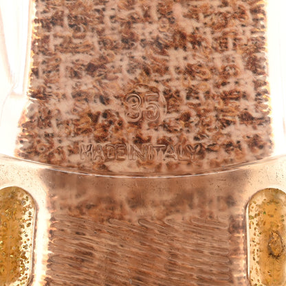 Chanel Jelly Camellia Glitter Thong Sandals 35 Beige 6 of 9
