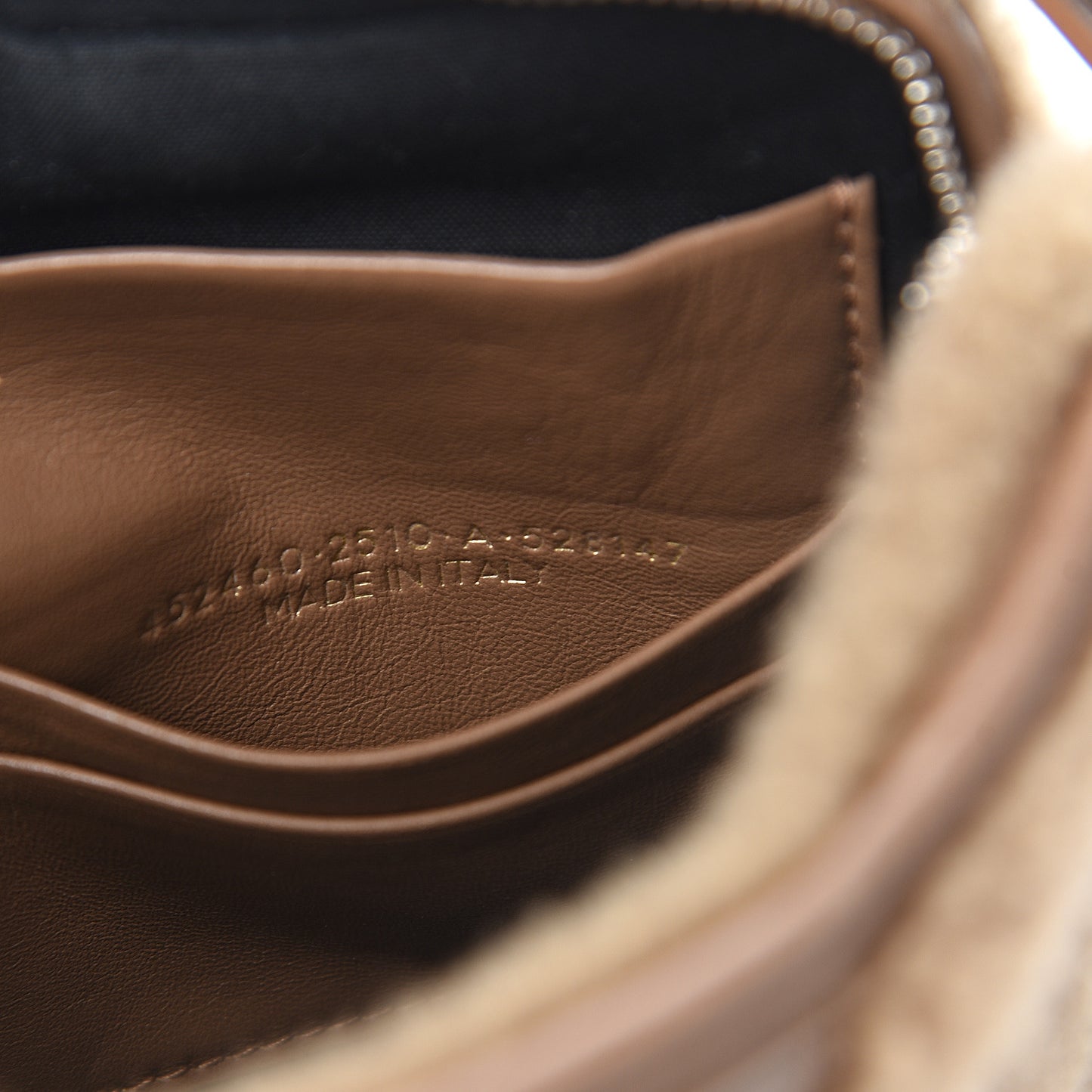 Shearling Bazar Pochette Crossbody Beige