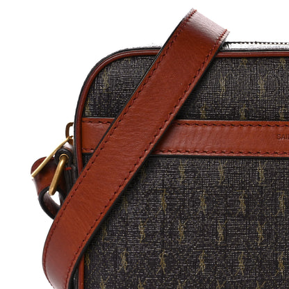 Saint Laurent Canvas Smooth Calfskin Le Monogramme Camera Bag Chestnut 8 of 11