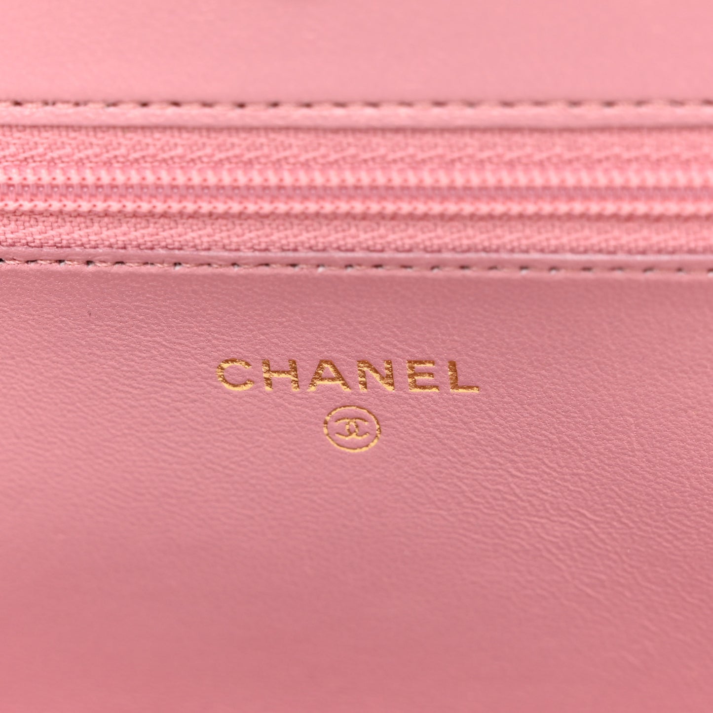 Metallic Lambskin Quilted Boy Wallet On Chain WOC Pink