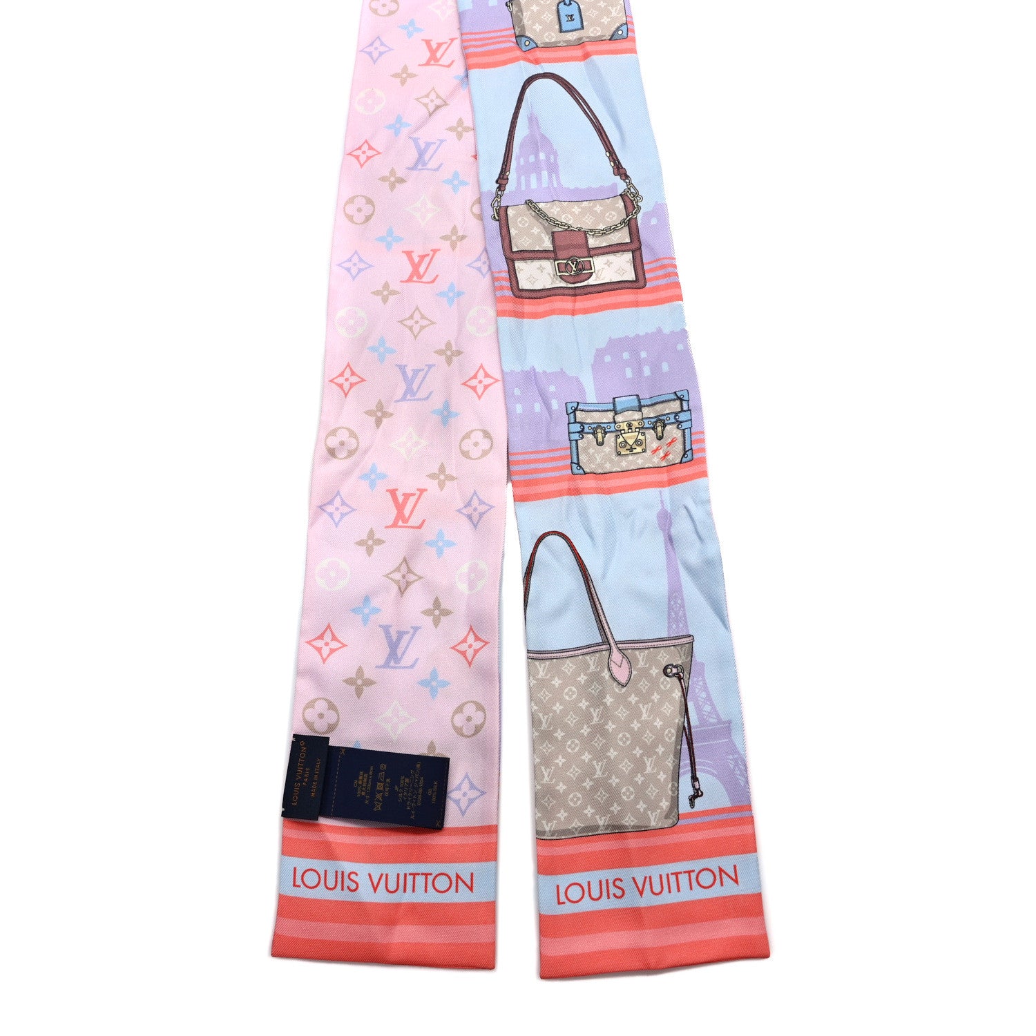 Louis Vuitton Silk Monogram Skyline Bandeau Rose Clair 2 of 3