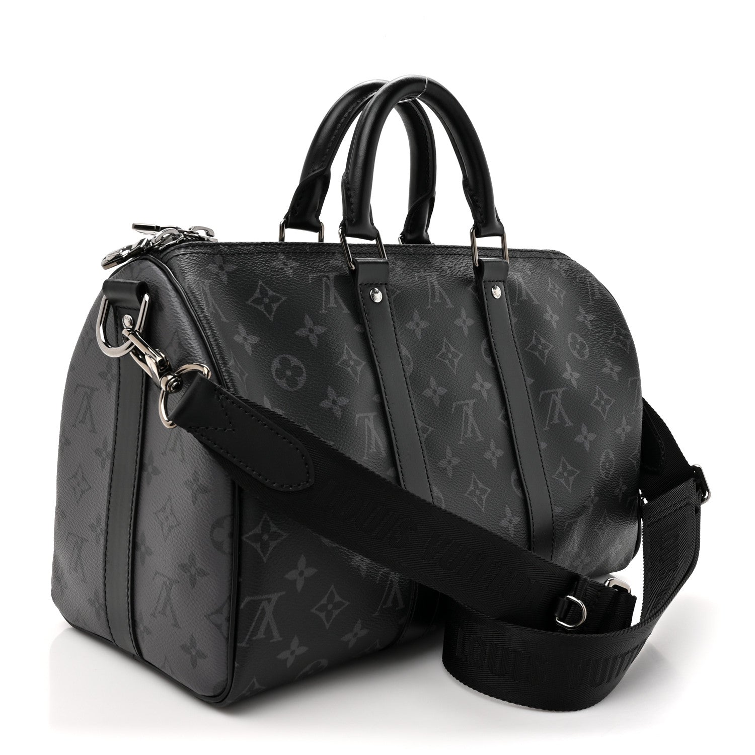 Louis Vuitton Monogram Eclipse Reverse Keepall Bandouliere 35 Black 2 of 10