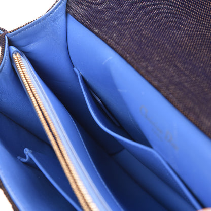 Christian Dior Velvet Monogram Diorama Satchel Plum Blue 7 of 16