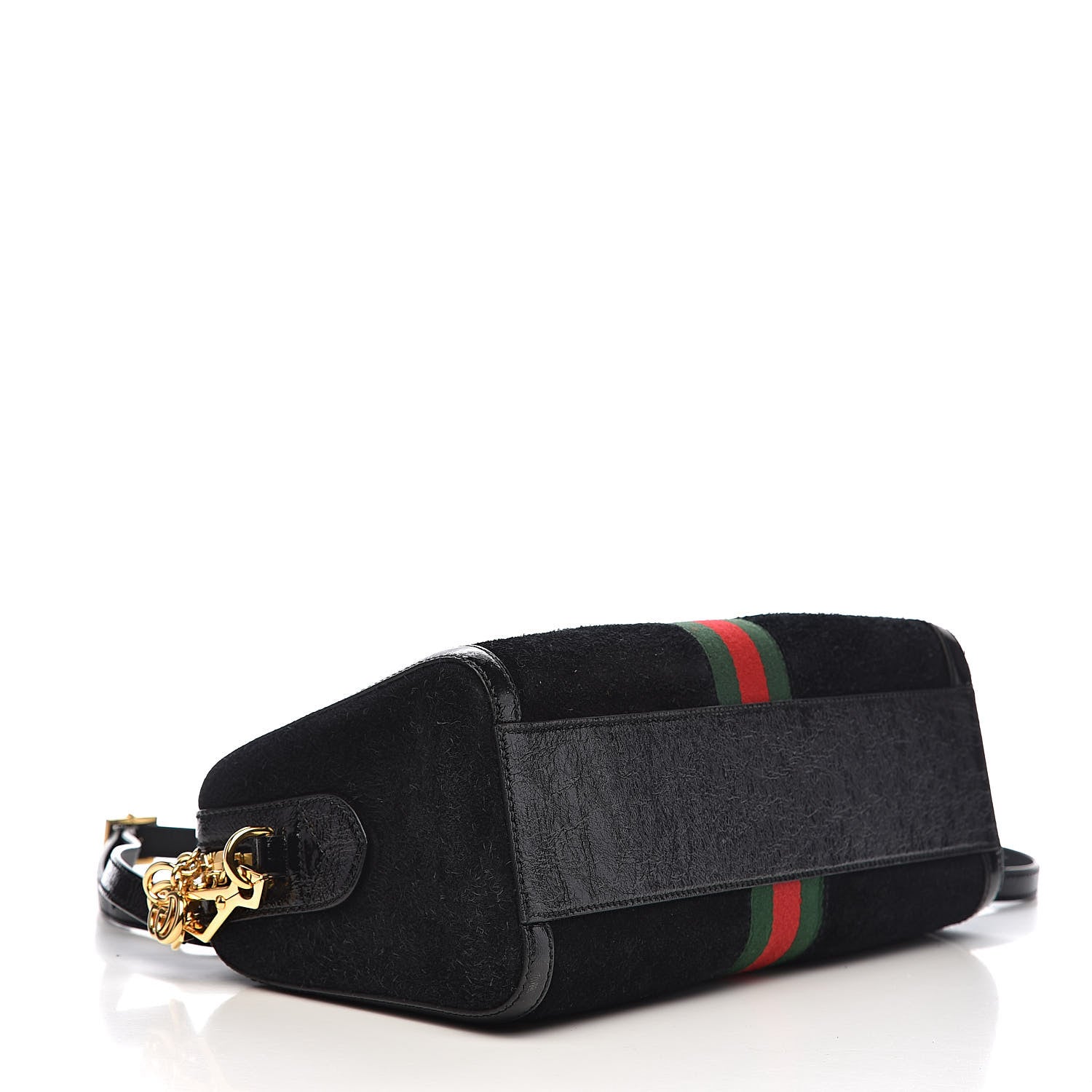 Gucci Suede Patent GG Web Medium Ophidia Boston Black 4 of 11