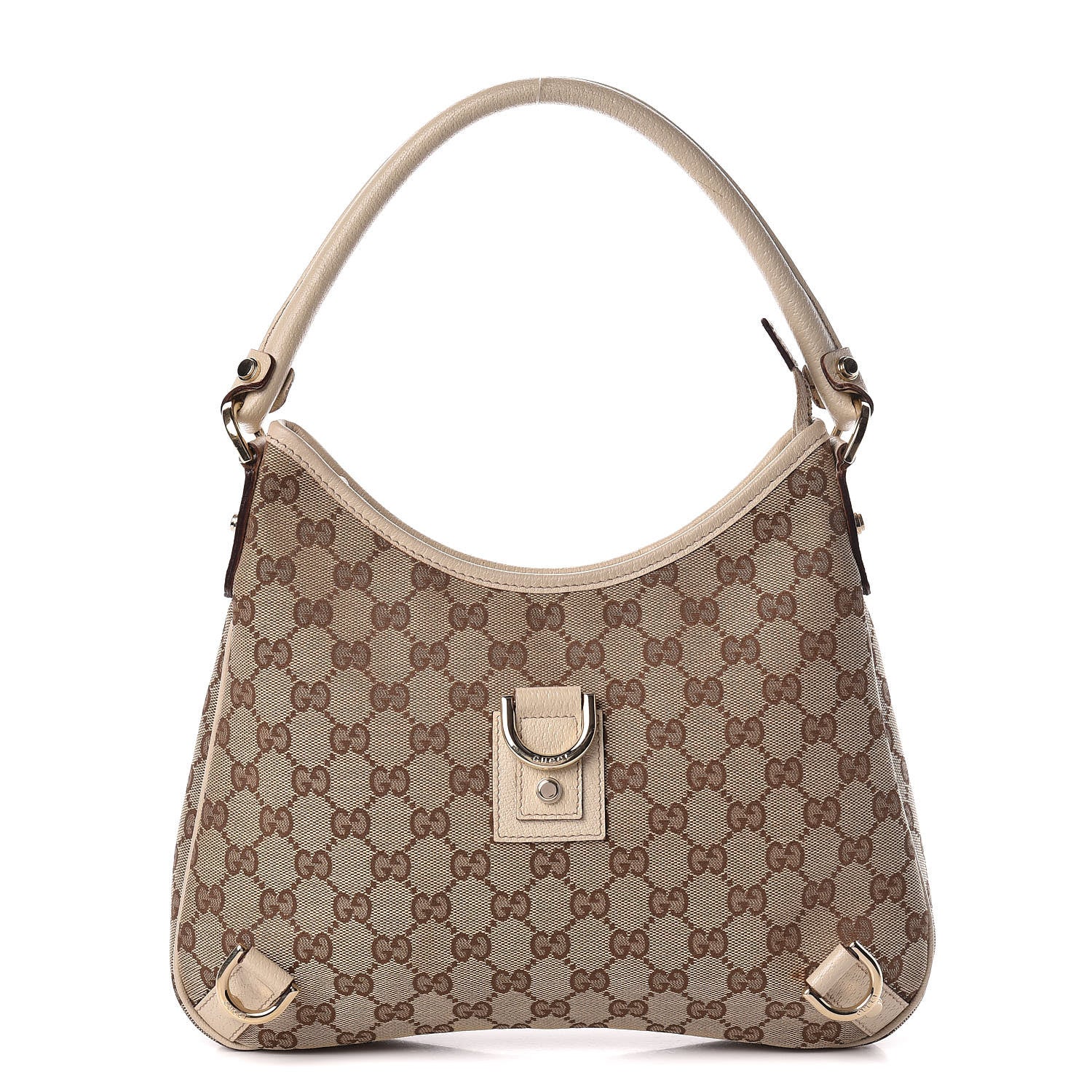 Gucci Monogram Medium Abbey D Ring Hobo Off White 1 of 15