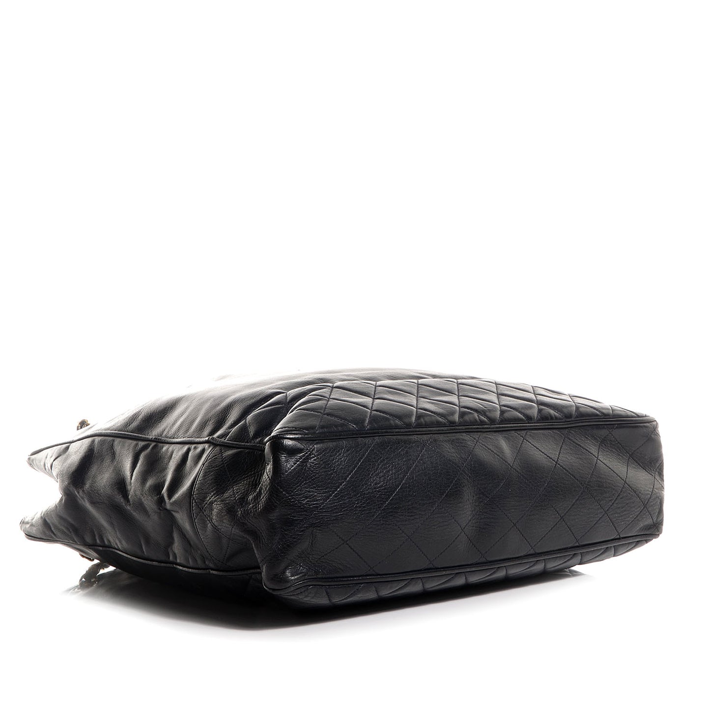 Lambskin Shopping Tote Black