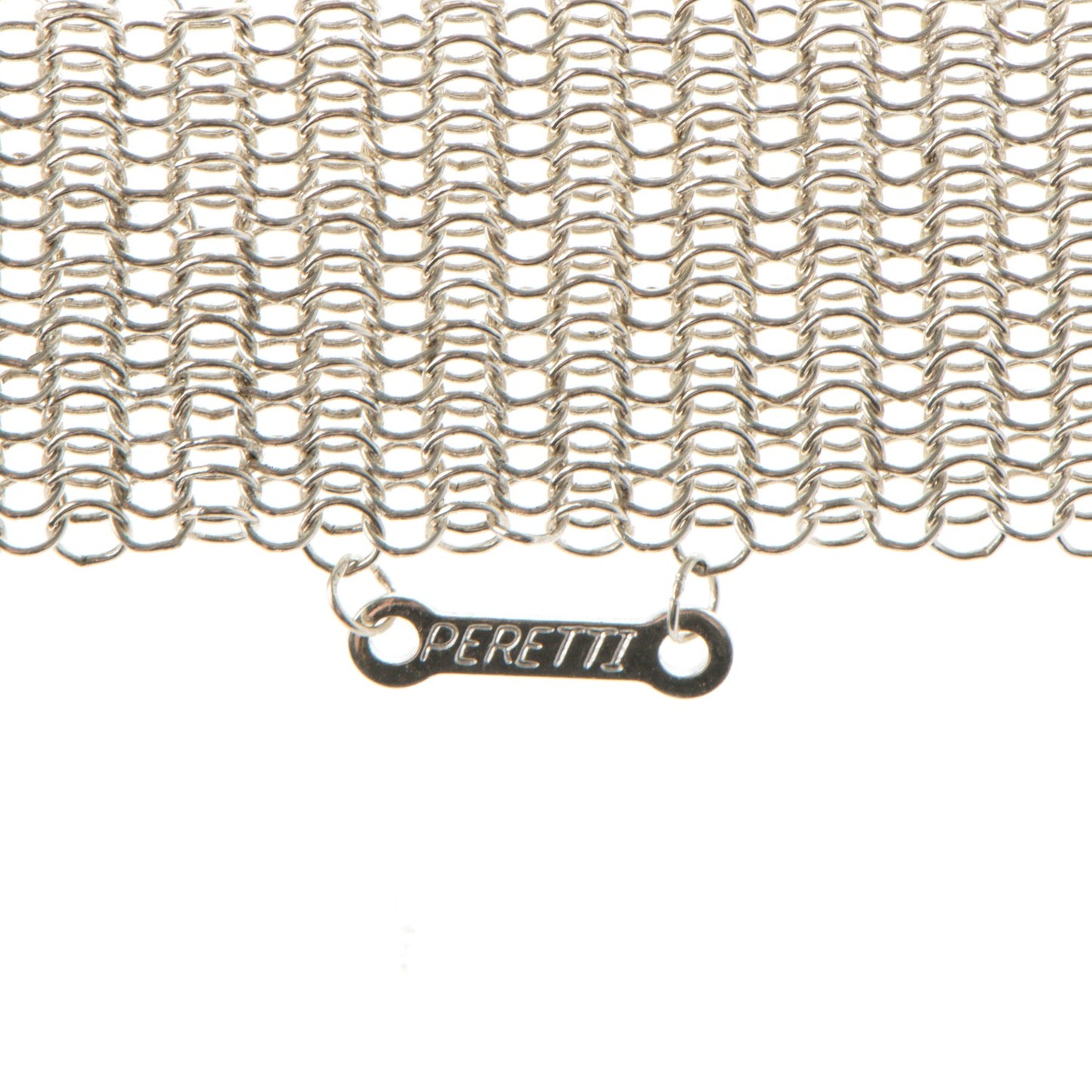 Sterling Silver Pearl Elsa Peretti Mesh Tie Necklace