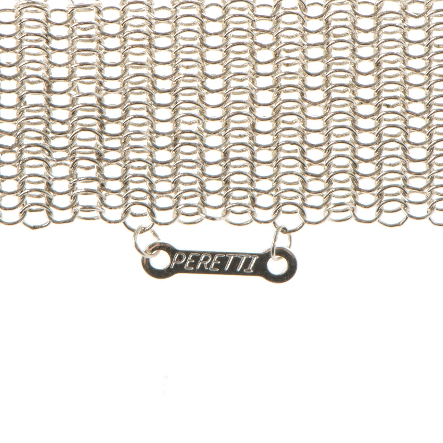 Tiffany Sterling Silver Pearl Elsa Peretti Mesh Tie Necklace 6 of 6