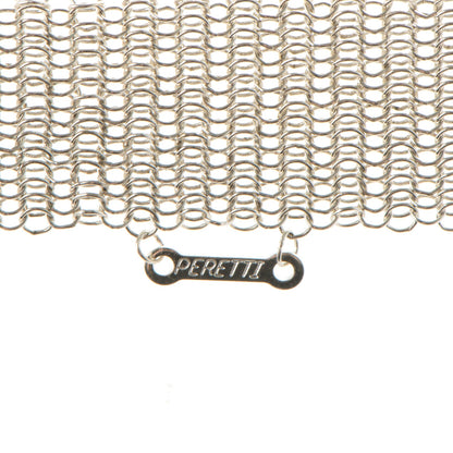 Tiffany Sterling Silver Pearl Elsa Peretti Mesh Tie Necklace 6 of 6