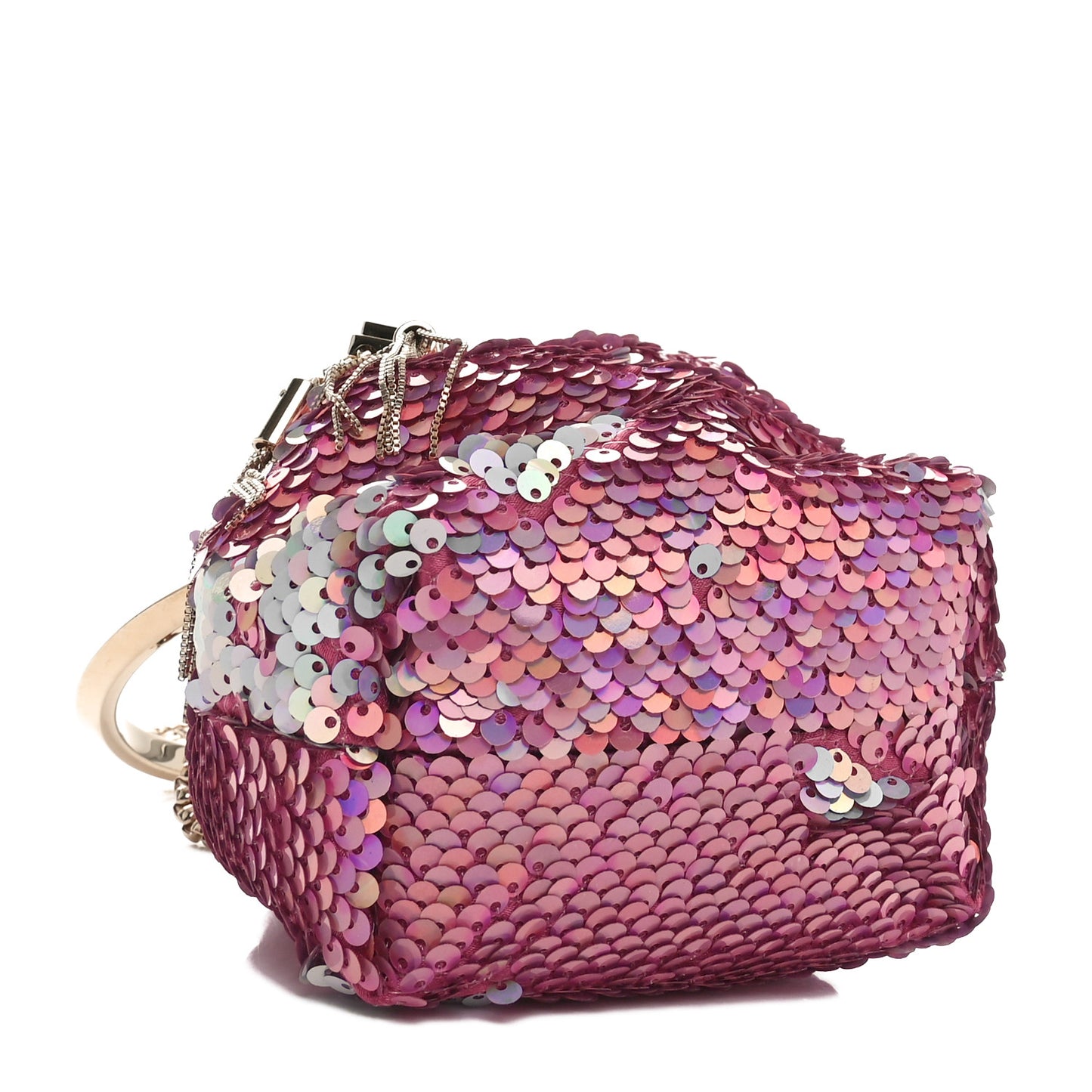 Sequin Paillettes Micro Bon Bon Bag Pink Multicolor
