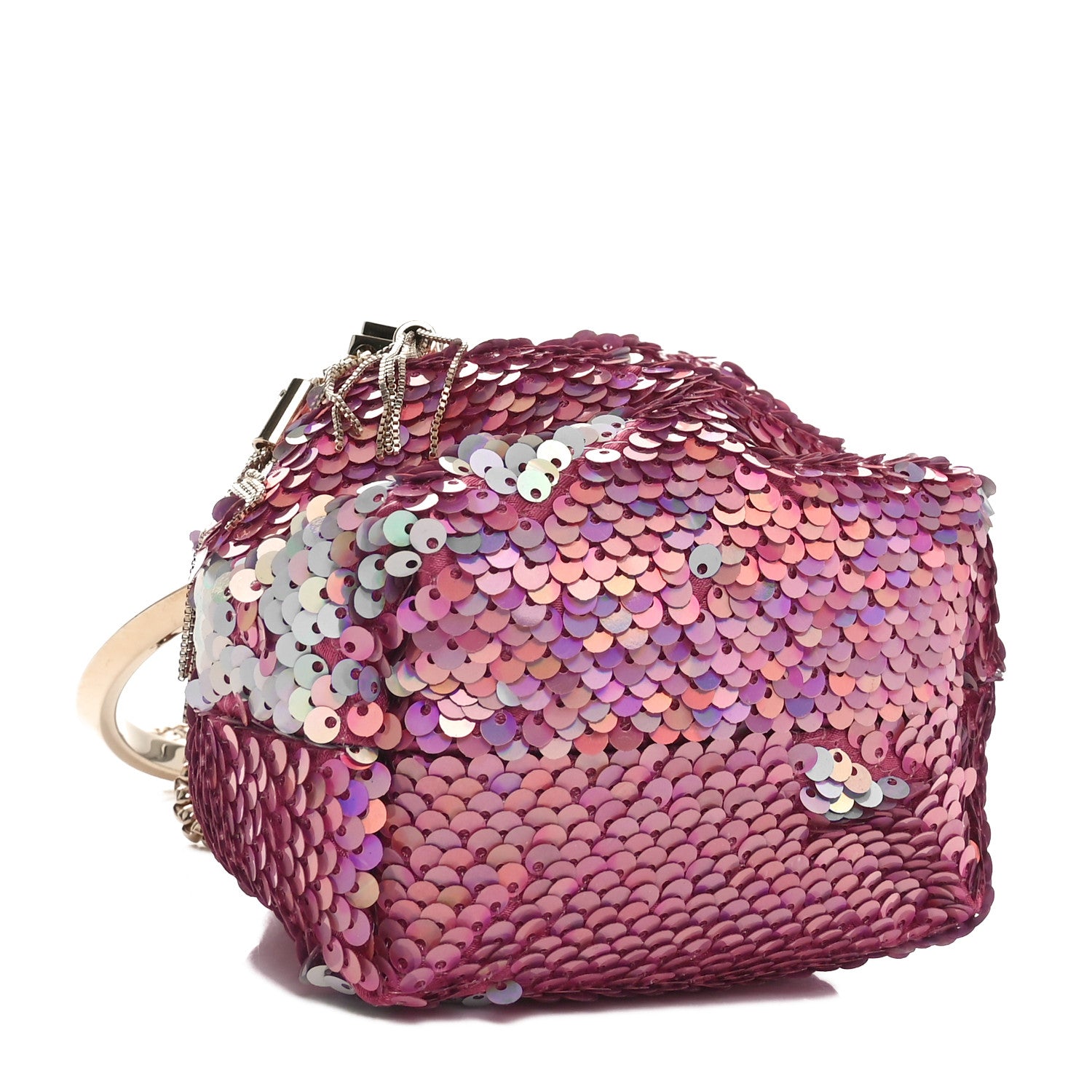 Jimmy Choo Sequin Paillettes Micro Bon Bon Bag Pink Multicolor 4 of 9
